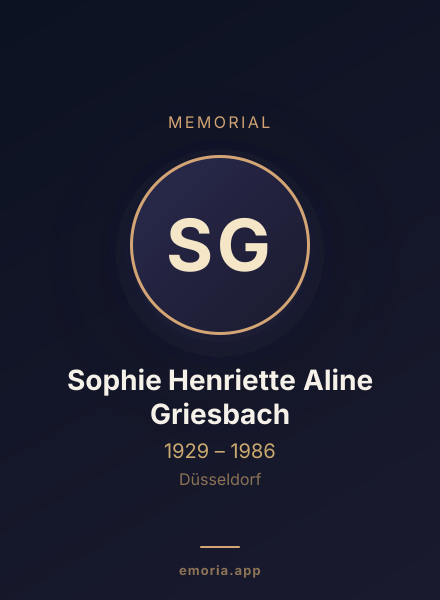 Memorial portrait of Sophie Henriette Aline Griesbach
