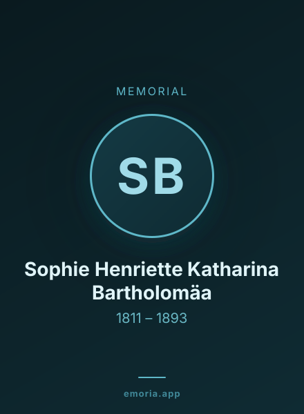 Memorial portrait of Sophie Henriette Katharina Bartholomäa