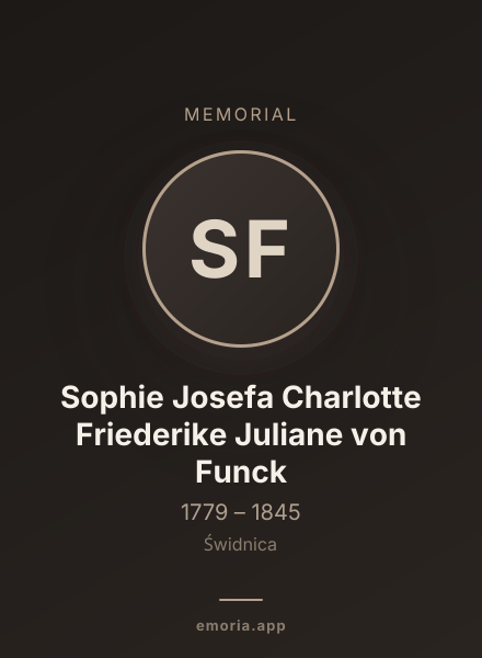 Memorial portrait of Sophie Josefa Charlotte Friederike Juliane von Funck