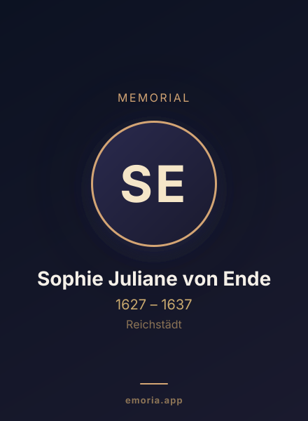 Memorial portrait of Sophie Juliane von Ende