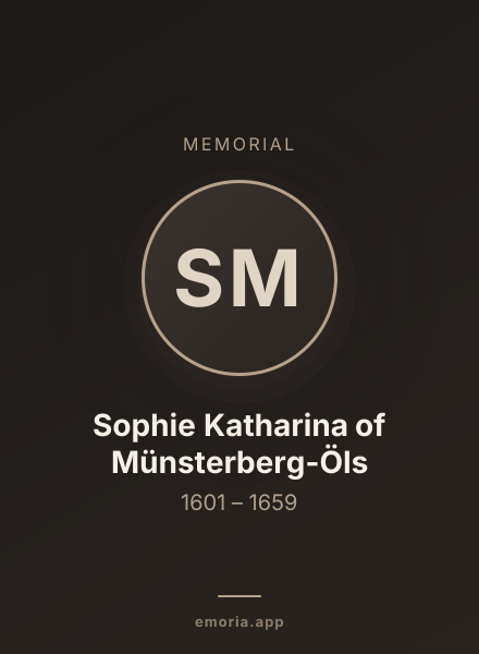 Memorial portrait of Sophie Katharina of Münsterberg-Öls
