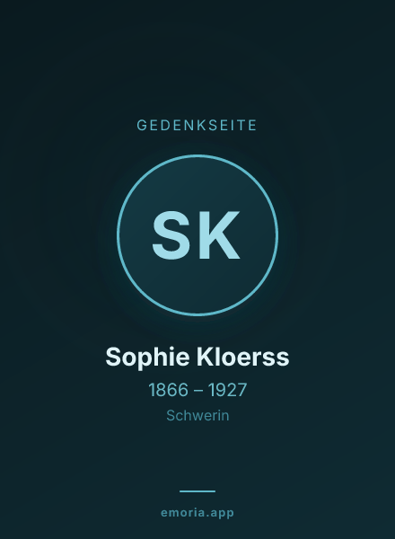 Gedenkportrait von Sophie Kloerss