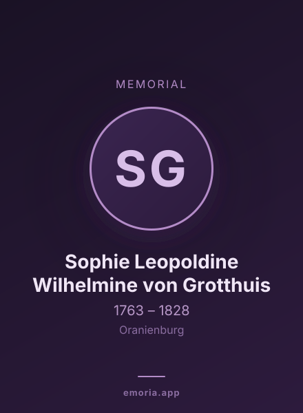 Memorial portrait of Sophie Leopoldine Wilhelmine von Grotthuis