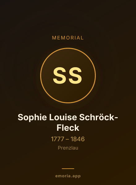 Memorial portrait of Sophie Louise Schröck-Fleck