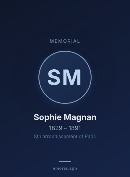 Memorial portrait of Sophie Magnan
