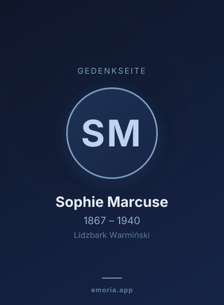 Gedenkportrait von Sophie Marcuse