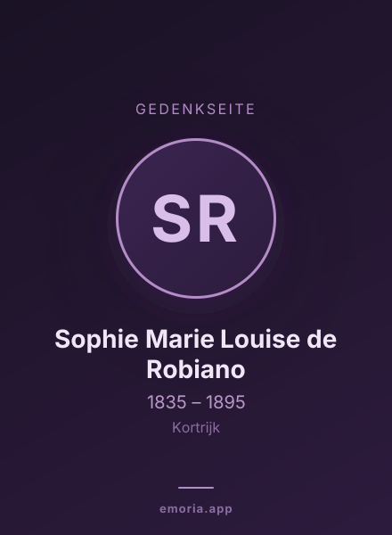 Gedenkportrait von Sophie Marie Louise de Robiano