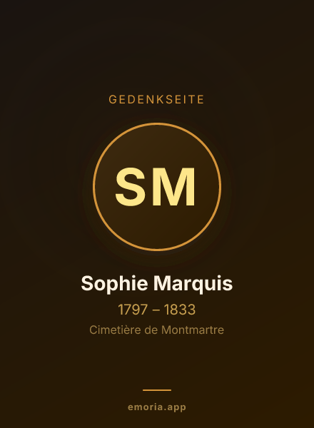 Gedenkportrait von Sophie Marquis