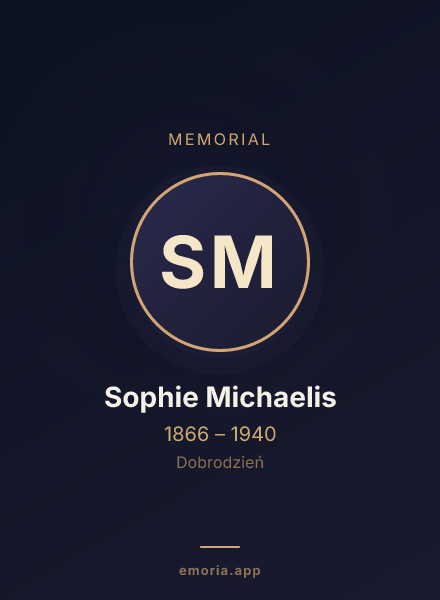 Memorial portrait of Sophie Michaelis