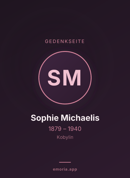 Gedenkportrait von Sophie Michaelis