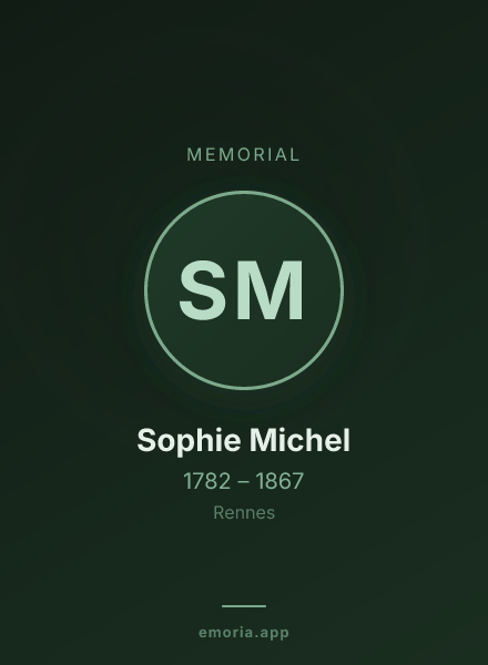 Memorial portrait of Sophie Michel