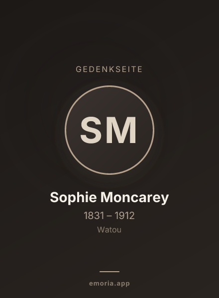 Gedenkportrait von Sophie Moncarey