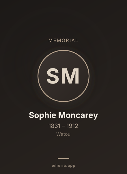 Memorial portrait of Sophie Moncarey