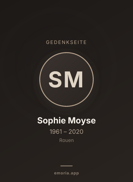 Gedenkportrait von Sophie Moyse