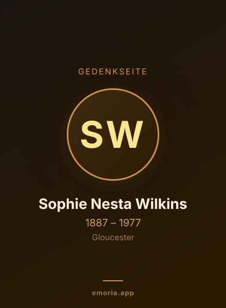 Gedenkportrait von Sophie Nesta Wilkins