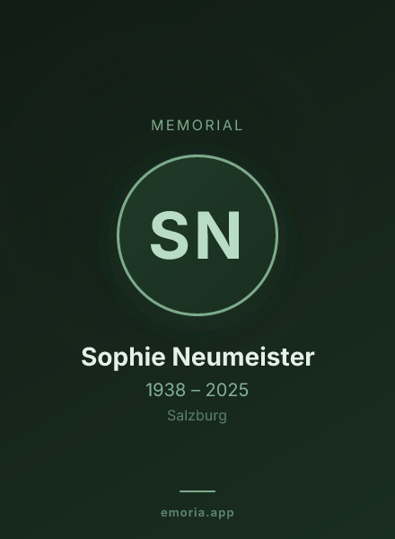 Memorial portrait of Sophie Neumeister