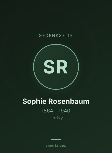 Gedenkportrait von Sophie Rosenbaum