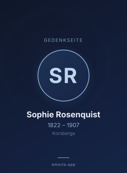 Gedenkportrait von Sophie Rosenquist