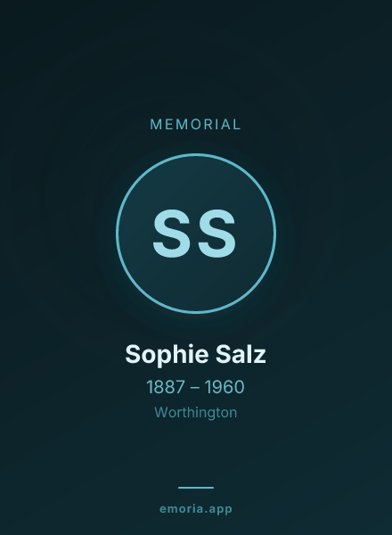 Memorial portrait of Sophie Salz