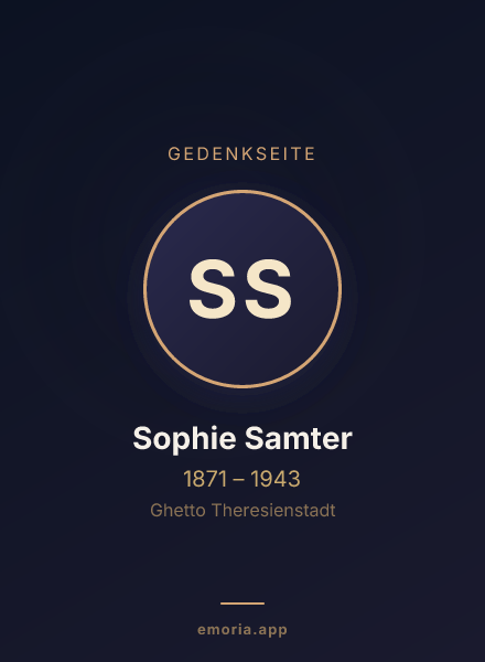 Gedenkportrait von Sophie Samter