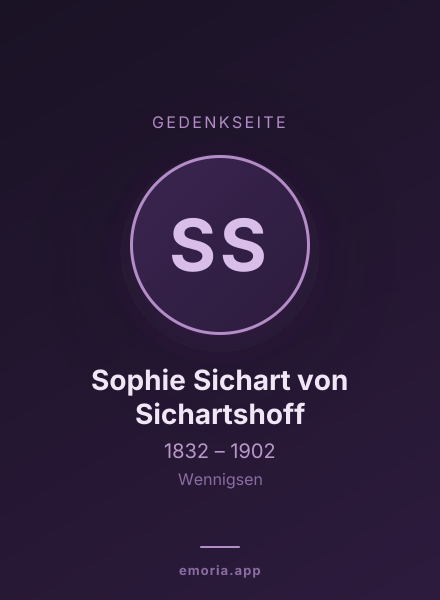Gedenkportrait von Sophie Sichart von Sichartshoff