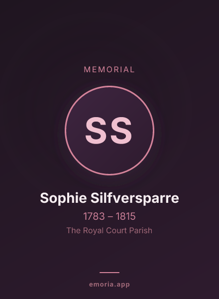 Memorial portrait of Sophie Silfversparre