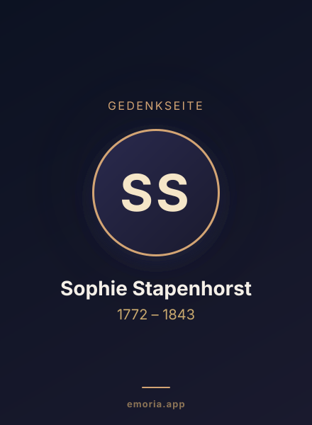 Gedenkportrait von Sophie Stapenhorst