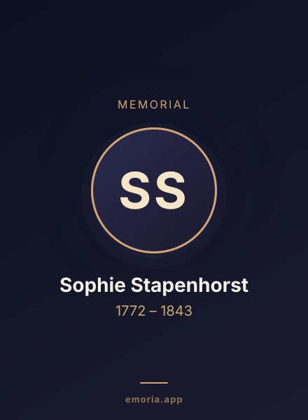 Memorial portrait of Sophie Stapenhorst