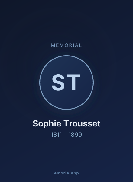 Memorial portrait of Sophie Trousset