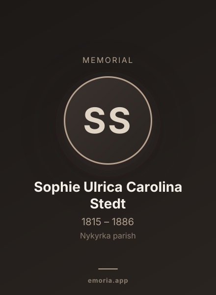 Memorial portrait of Sophie Ulrica Carolina Stedt