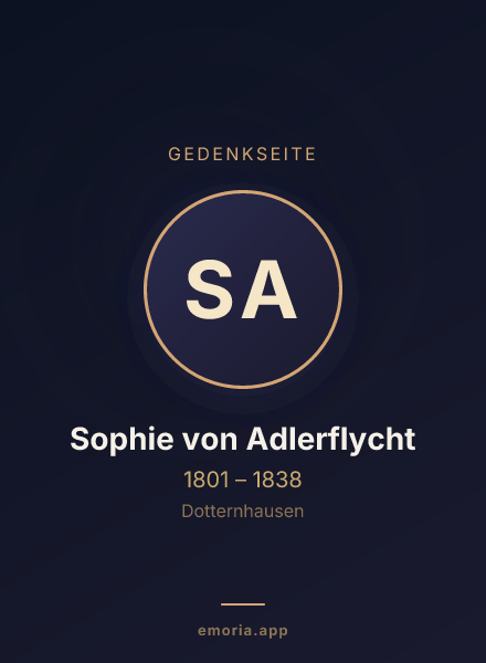 Gedenkportrait von Sophie von Adlerflycht