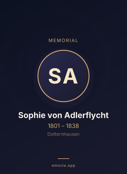 Memorial portrait of Sophie von Adlerflycht