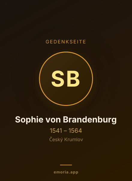 Gedenkportrait von Sophie von Brandenburg