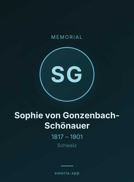 Memorial portrait of Sophie von Gonzenbach-Schönauer