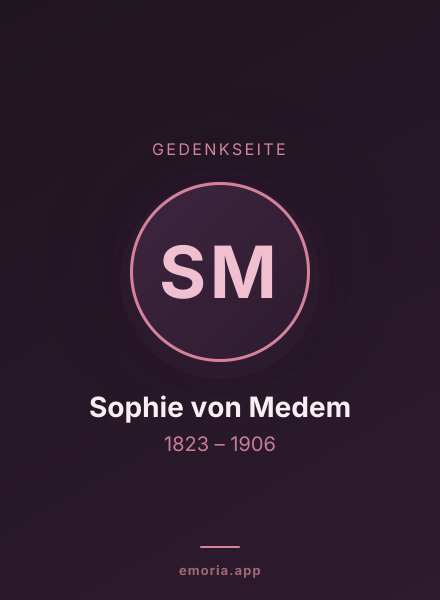 Gedenkportrait von Sophie von Medem