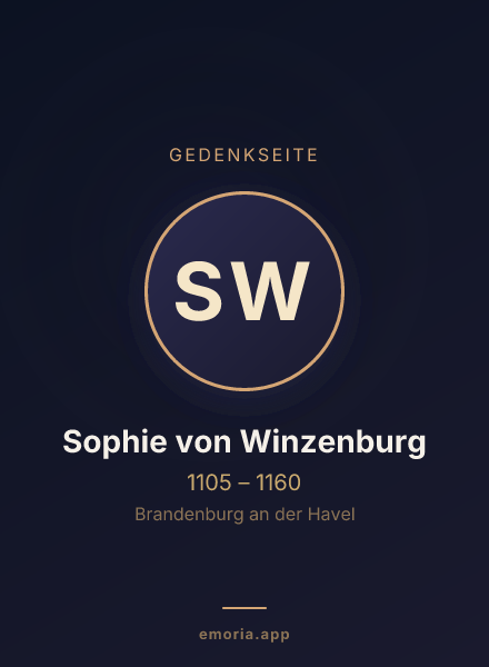 Gedenkportrait von Sophie von Winzenburg