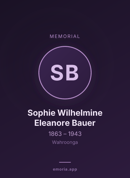 Memorial portrait of Sophie Wilhelmine Eleanore Bauer