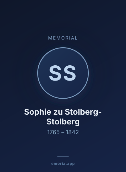 Memorial portrait of Sophie zu Stolberg-Stolberg
