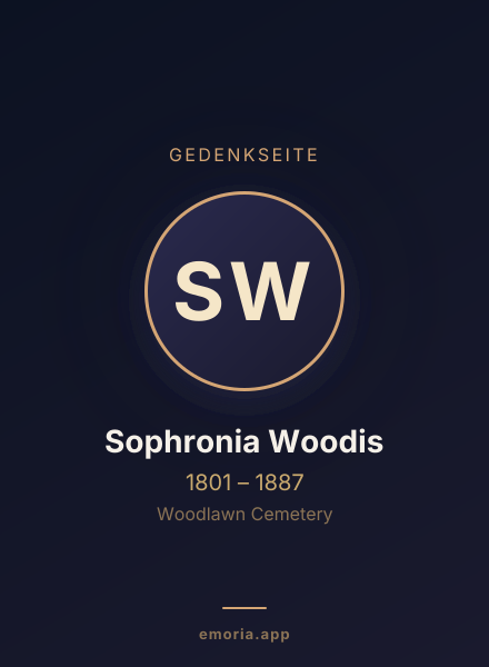 Gedenkportrait von Sophronia Woodis