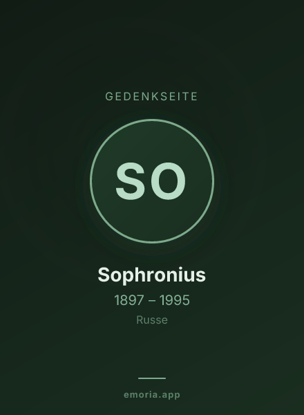 Gedenkportrait von Sophronius