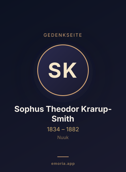 Gedenkportrait von Sophus Theodor Krarup-Smith