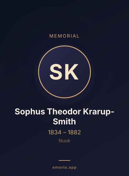 Memorial portrait of Sophus Theodor Krarup-Smith