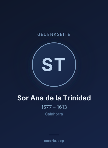 Gedenkportrait von Sor Ana de la Trinidad