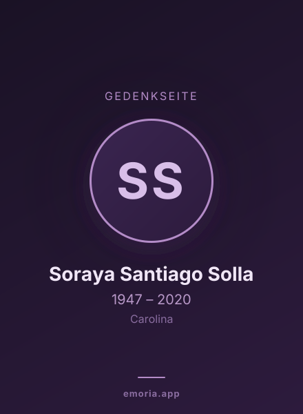 Gedenkportrait von Soraya Santiago Solla