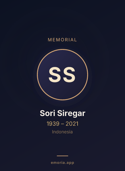 Memorial portrait of Sori Siregar