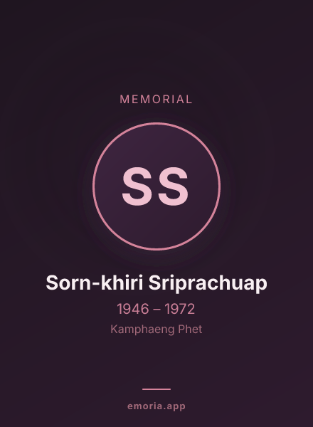 Memorial portrait of Sorn-khiri Sriprachuap