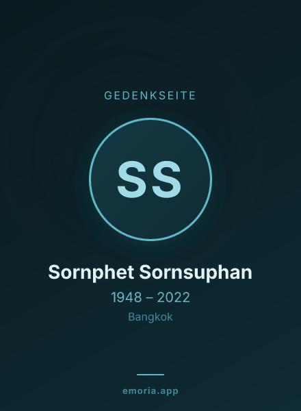 Gedenkportrait von Sornphet Sornsuphan