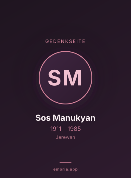 Gedenkportrait von Sos Manukyan