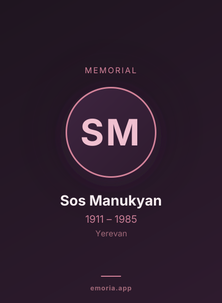 Memorial portrait of Sos Manukyan