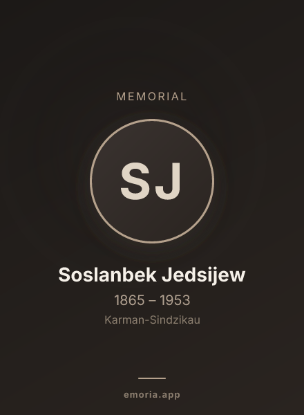 Memorial portrait of Soslanbek Jedsijew